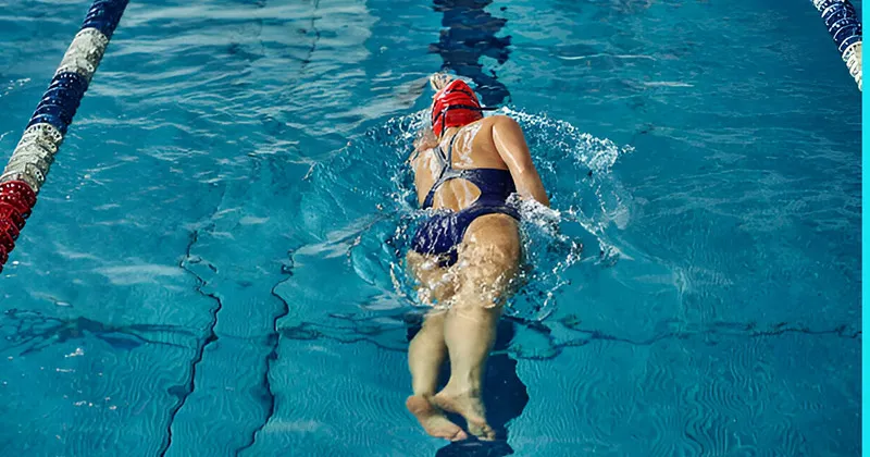 Bể bơi 4 mùa phòng không không quân tại 171 Trường Chinh nhìn từ trên cao