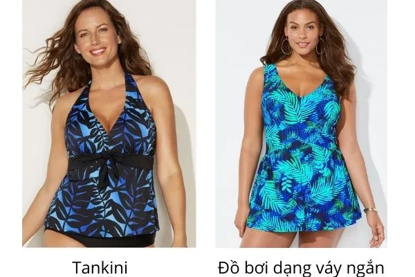 Đồ bơi Tankini kết hợp quần đùi bơi cho phụ nữ trung niên