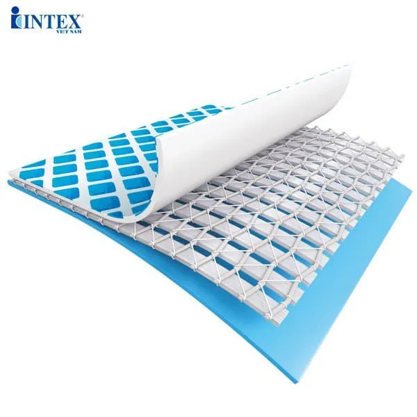 cận cảnh chất liệu PVC 3 lớp ép chịu lực của phao bơi gia đình chính hãng