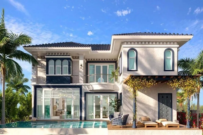 Mẫu biệt thự nhà vườn mái Nhật có hồ bơi, thiết kế chú trọng không gian mở và sự tối giản, yên tĩnh