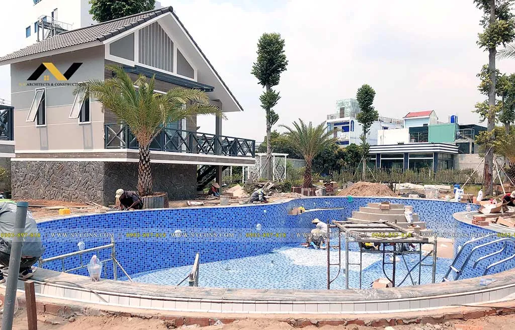 Công ty xây dựng hồ bơi tại TPHCM phần thô chuyên nghiệp