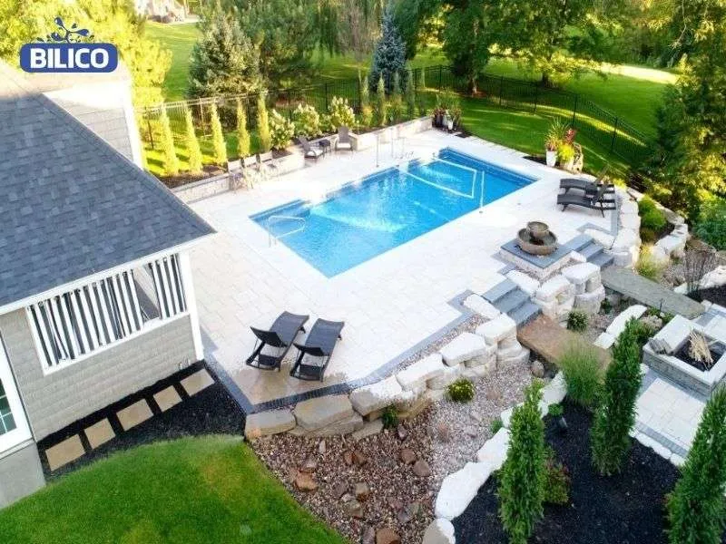 Hồ bơi mini cần đảm bảo sự hài hòa với tổng quan công trình