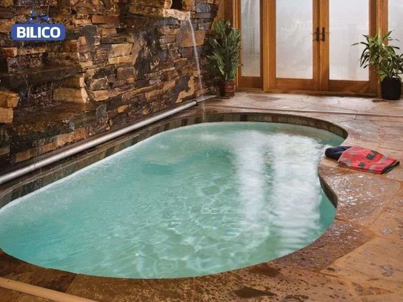 Hồ bơi nhỏ đặt trong nhà giúp người dùng có thêm không gian thư giãn