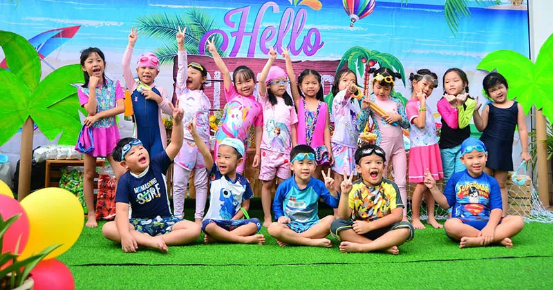 Góc nhìn tổng thể bể bơi Sunrise Club Home City 177 Trung Kính