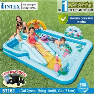 Bể bơi phao cầu trượt có vòi phun mưa INTEX 57161