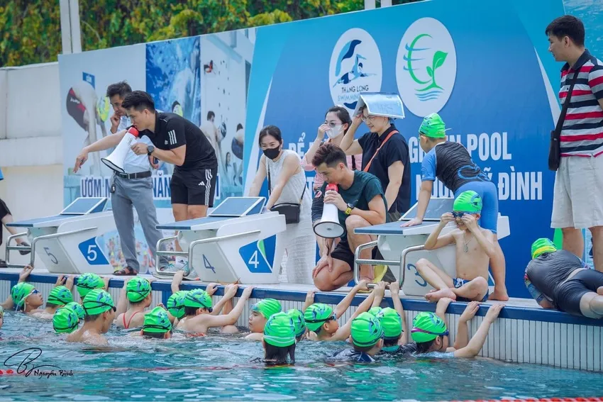 Không gian bể bơi chuyên nghiệp tại Cung Thể thao dưới nước Mỹ Đình, Hà Nội