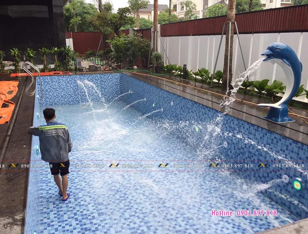 Thi công hồ bơi gia đình TPHCM cùng nhà thầu NVCONS