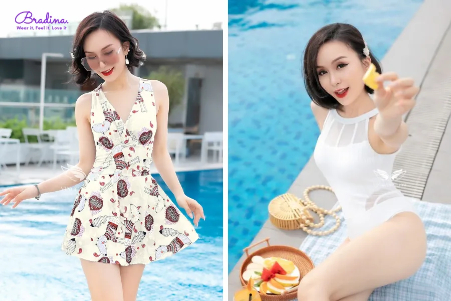 Đồ bơi Vingo sử dụng chất liệu co giãn tốt mang lại sự thoải mái khi vận động dưới nước