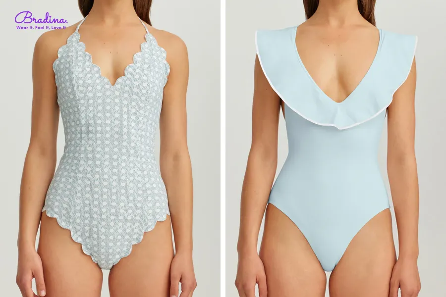 Marysia Swim nổi tiếng với đường viền gợn sóng mang lại vẻ đẹp độc đáo và sang trọng