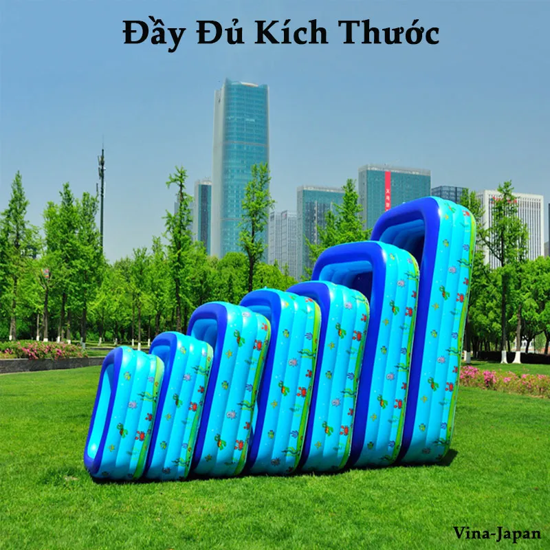 Kích thước đa dạng của bể bơi phao 3 tầng phù hợp với nhiều lứa tuổi