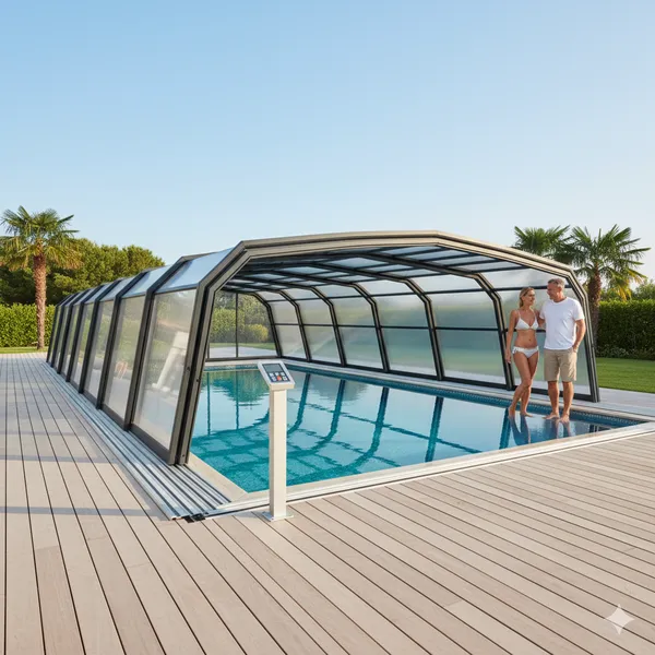 Ứng dụng tấm nhựa lấy sáng vào các mẫu hồ bơi đẹp hiện nay