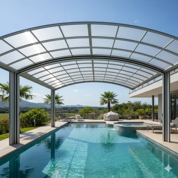 Sự khác biệt về thẩm mỹ giữa các mẫu hồ bơi đẹp dùng kính và nhựa