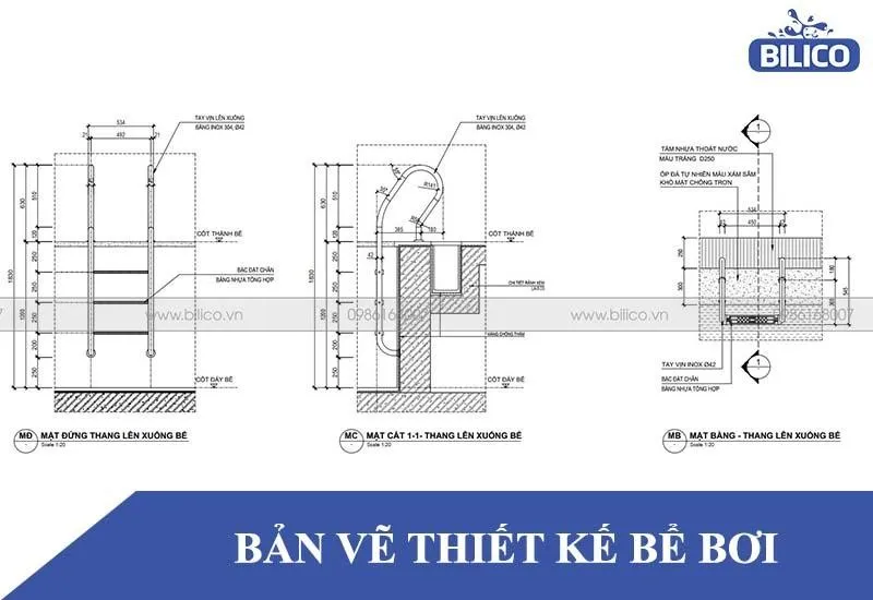 Bản vẽ thiết kế kỹ thuật hồ bơi chuyên nghiệp từ đơn vị thi công