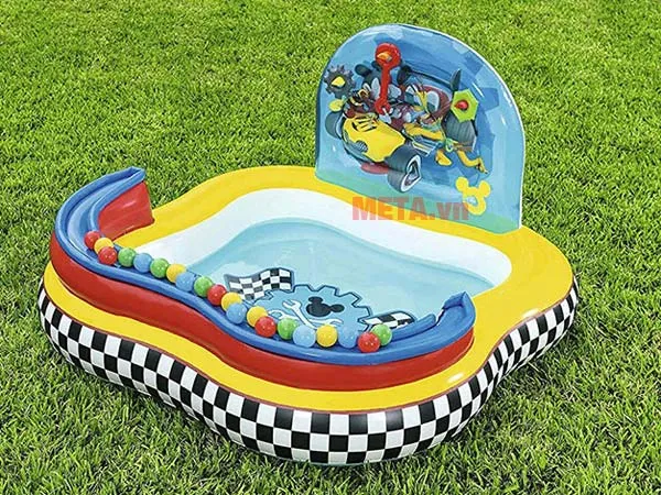 Mẫu hồ bơi mini cho bé Bestway 91015 với thiết kế vuông vắn và đa năng