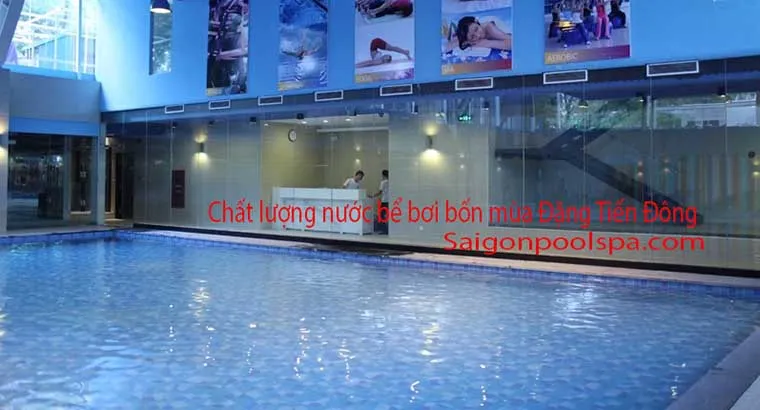 Làn nước trong xanh nhờ công nghệ lọc Nano tại bể bơi Đặng Tiến Đông