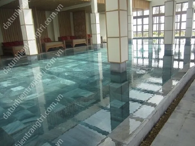 Đá sọc dưa bể bơi mài hon tạo vẻ đẹp tinh tế và tự nhiên cho công trình