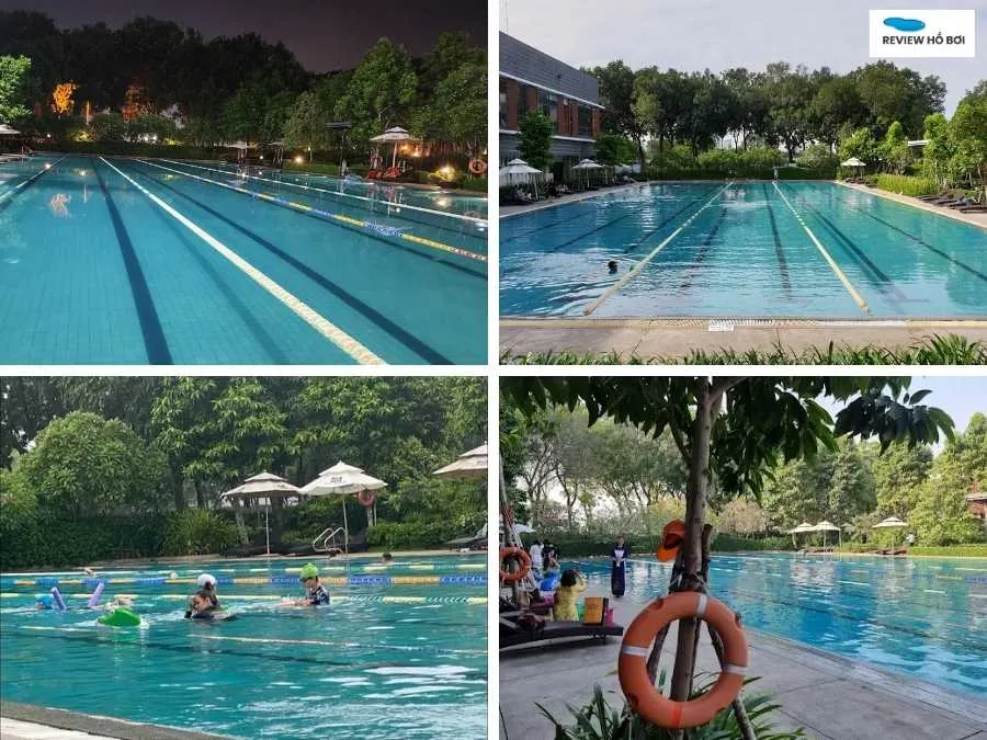 Thiết kế hồ bơi Celadon đạt chuẩn Olympic với chiều dài 50m lý tưởng cho việc tập luyện chuyên nghiệp