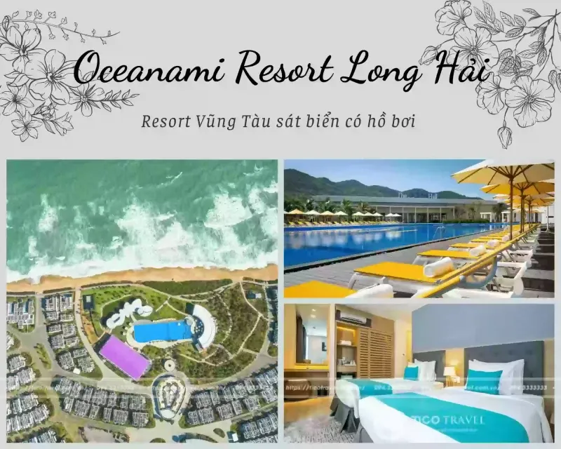 Hồ bơi 2000m2 tại Oceanami resort Vũng tàu giá rẻ có hồ bơi