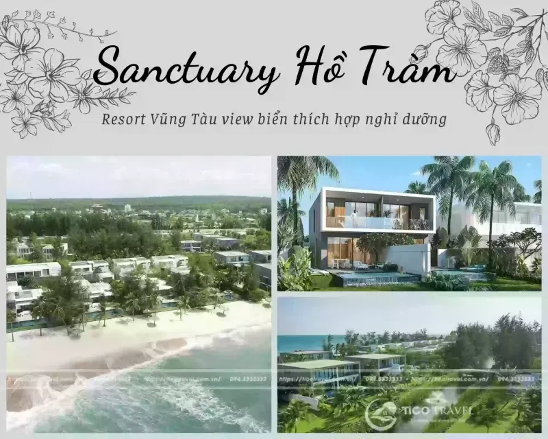 Biệt thự trắng tại Sanctuary resort Vũng tàu giá rẻ có hồ bơi