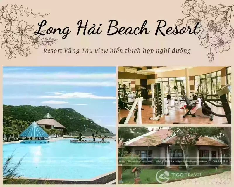 Kiến trúc Pháp tại Long Hải Beach resort Vũng tàu giá rẻ có hồ bơi