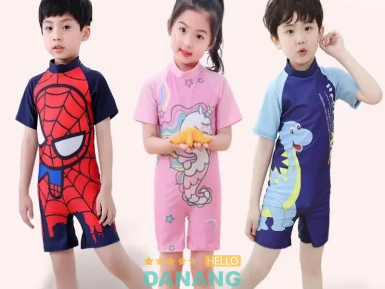 BonGi Shop nổi tiếng với các mẫu đồ bơi trẻ em đà nẵng nhiều màu sắc rực rỡ