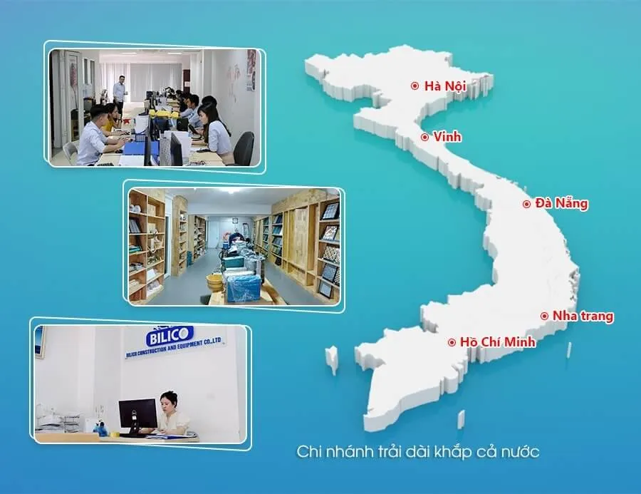 Hệ thống chi nhánh công ty BILICO cung cấp thiết bị hồ bơi chính hãng
