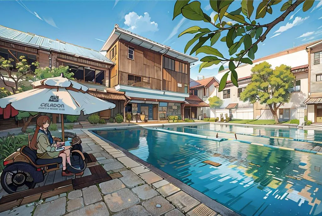 Hồ bơi Celadon nổi tiếng là điểm giải trí hấp dẫn