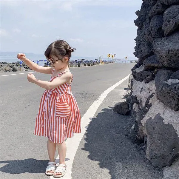 Váy công chúa ren hồng cho bé gái