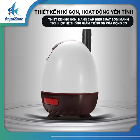 Máy bơm MBIO màu đen với đầu hút xoay 360° và 4 chân hút chống rung