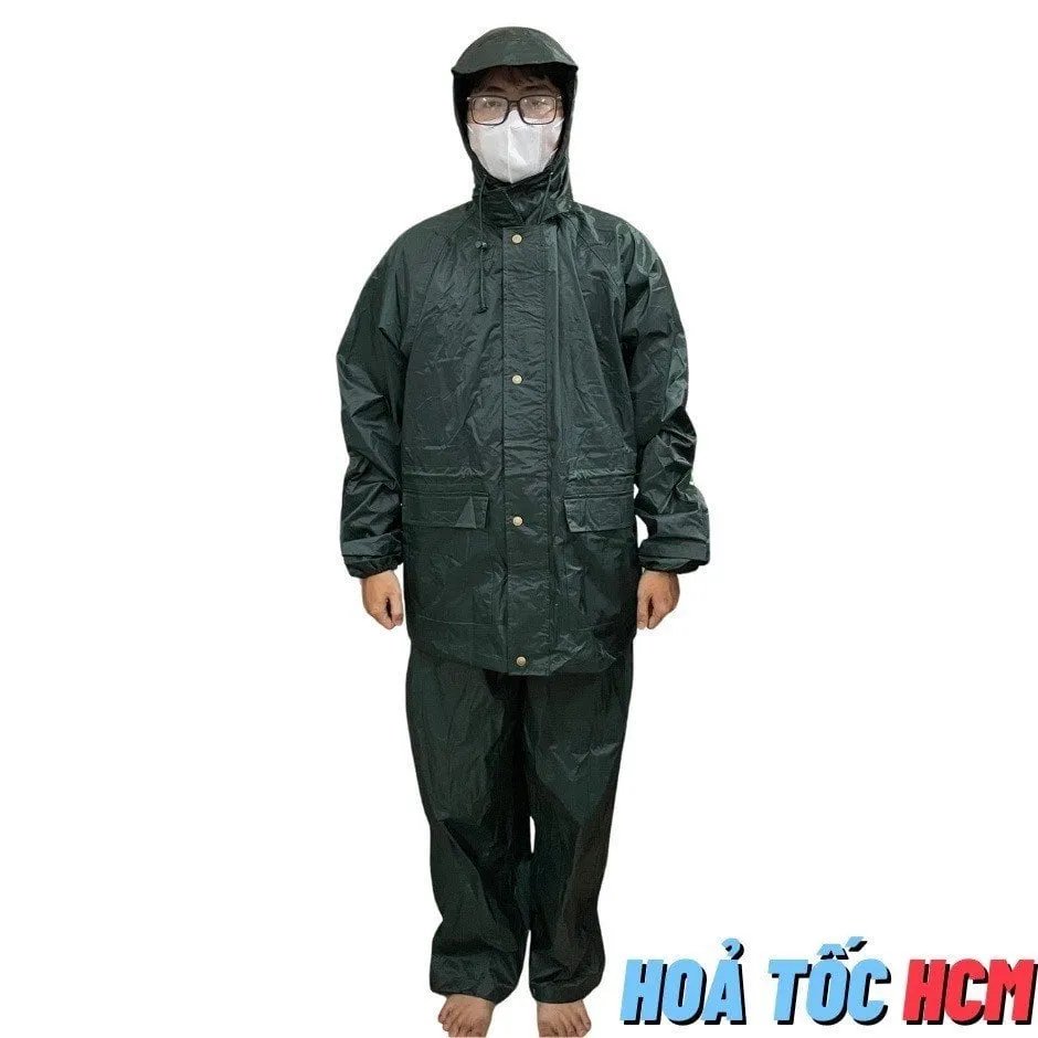 Áo mưa quân nhu sĩ quan xanh oliu chất lượng cao