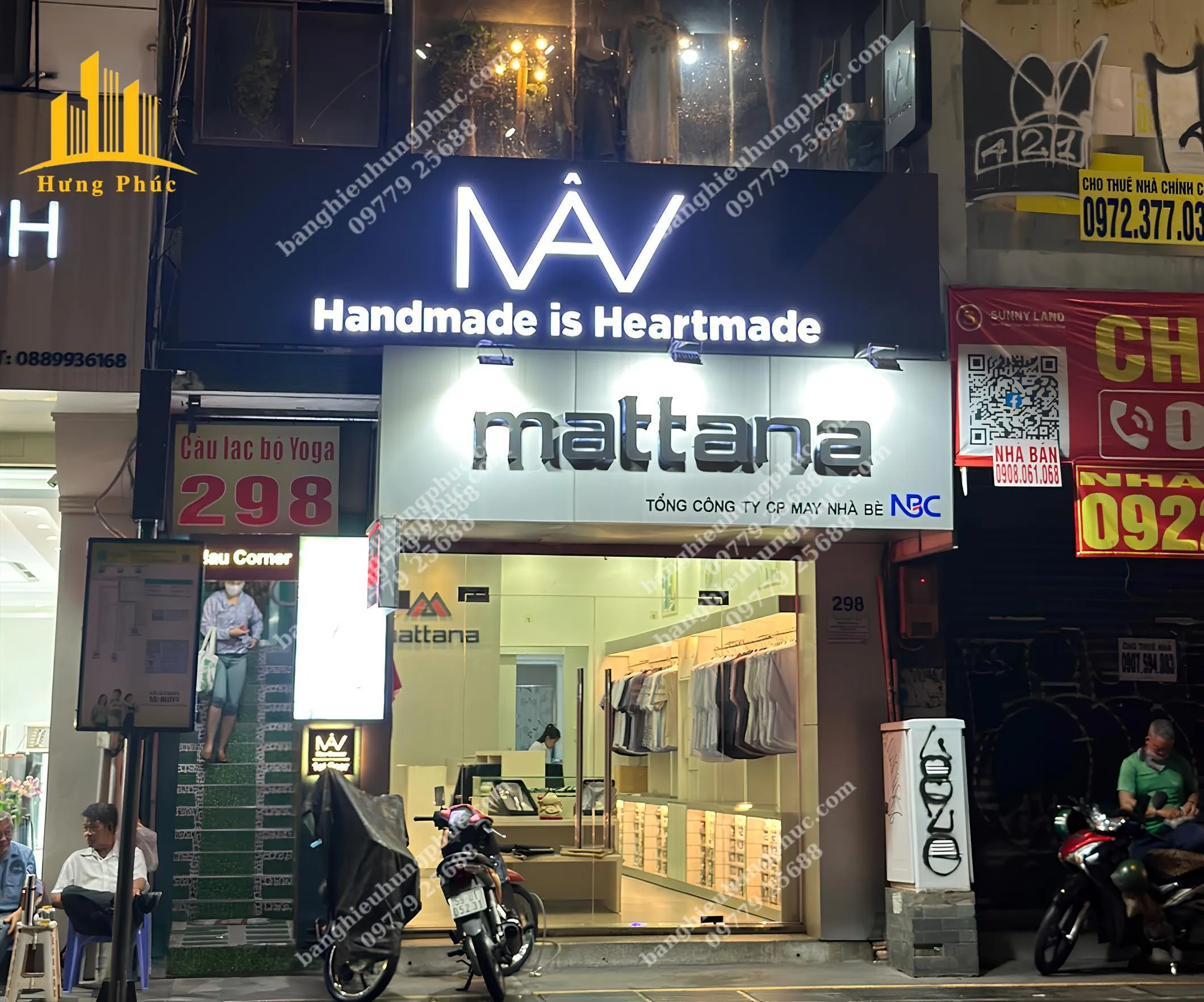 Bảng hiệu shop quần áo nam phong cách hiện đại