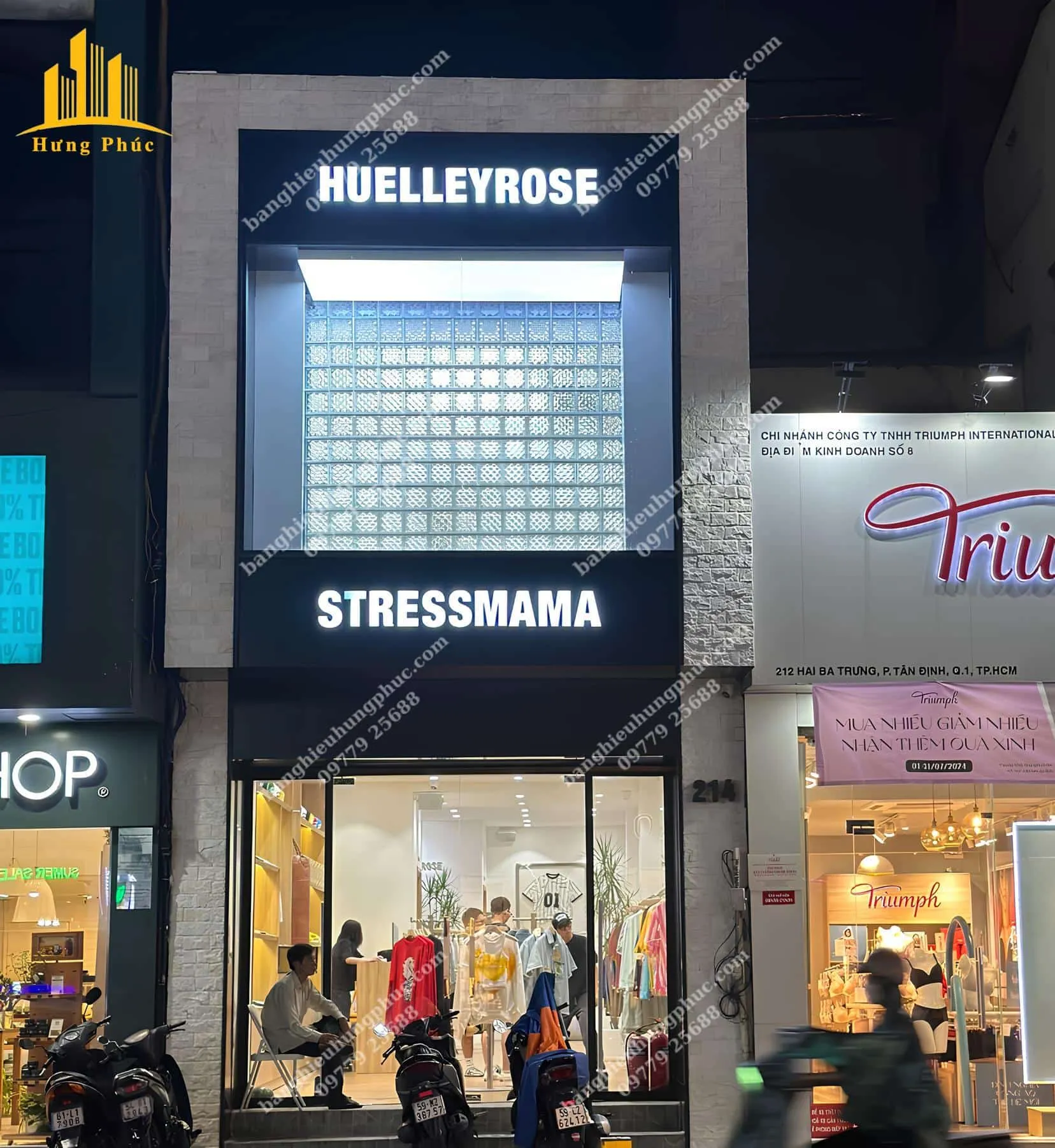 Bảng hiệu shop quần áo thiết kế hiện đại