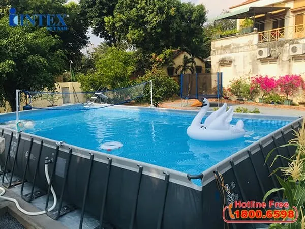Bể bơi khung kim loại lắp ghép cho gia đình