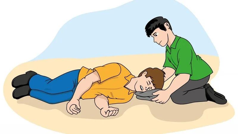 Đặt người bệnh nằm nghiêng an toàn sau khi co giật