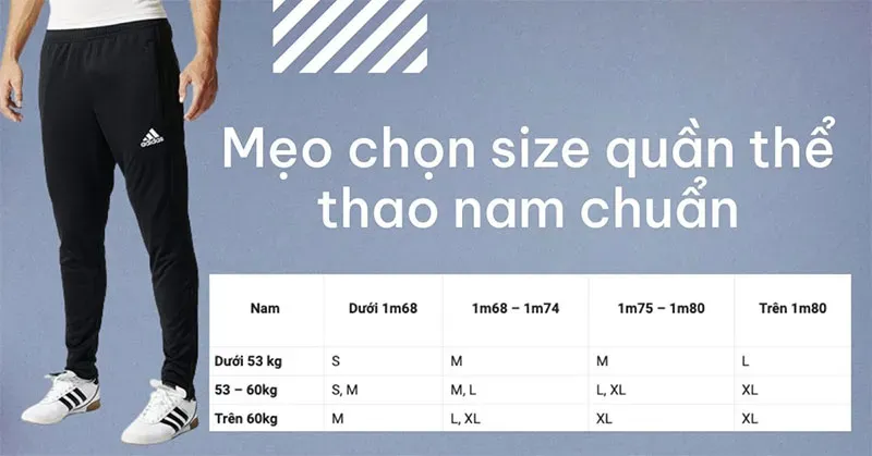 Cách chọn size quần áo thể thao nam đẹp, vừa vặn và thoải mái - 1
