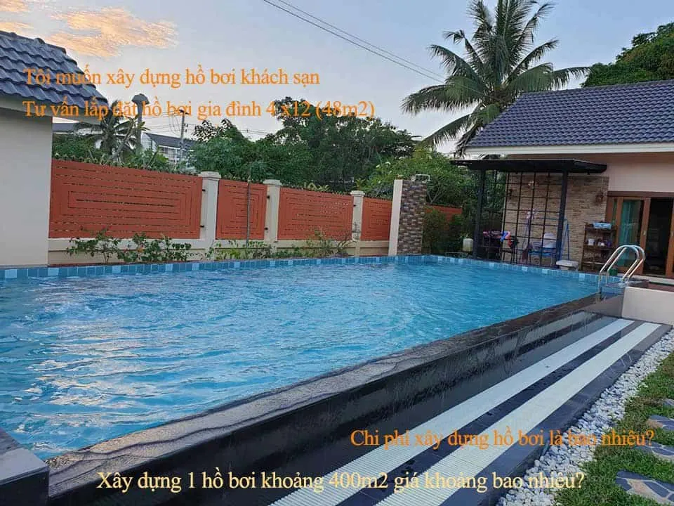 Chi phí xây dựng hồ bơi gia đình kinh doanh là bao nhiêu