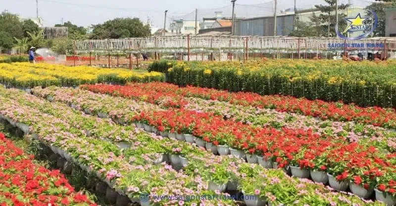 Bản đồ vị trí làng hoa Vạn Thành