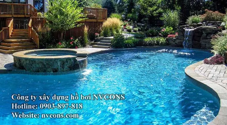 Chi phí xây dựng hồ bơi là bao nhiêu, giá xây dựng bể bơi gia đình hoàn thiện