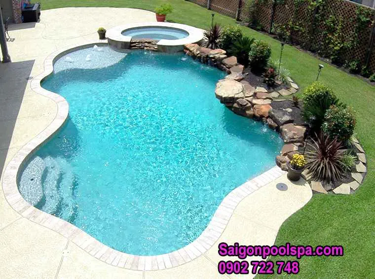Hình dang thiết kế hiệu quả hồ bơi gia đình