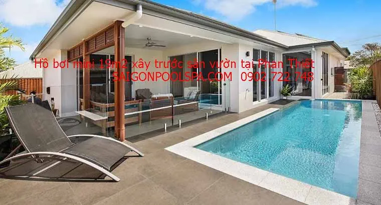 Hồ bơi mini 19m2 ở Phan Thiết