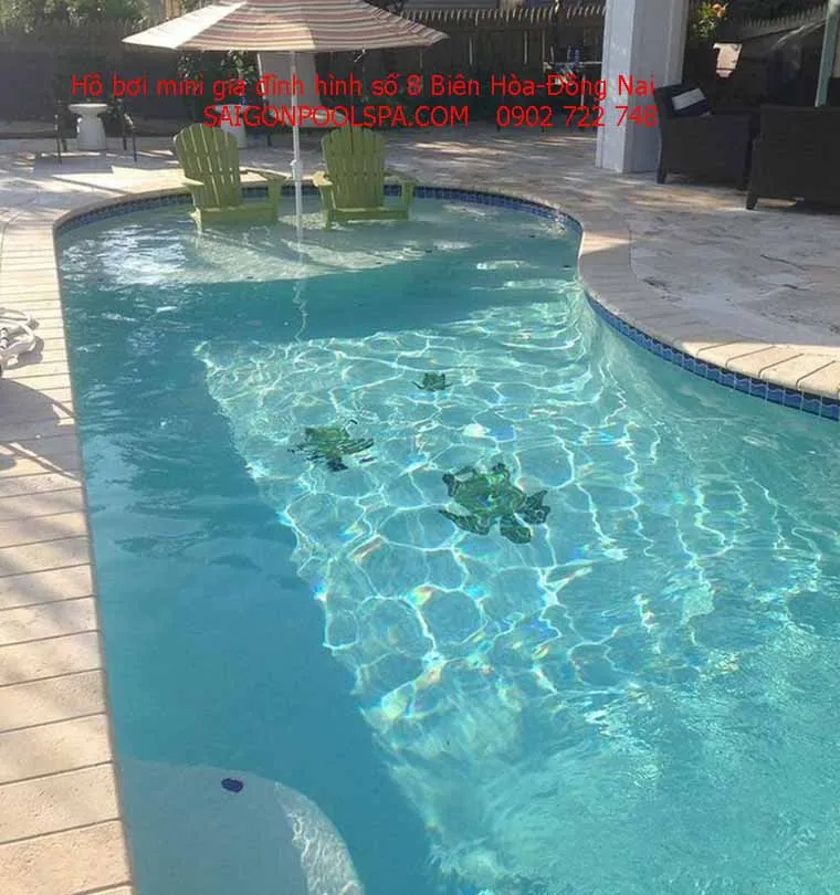 Hồ bơi gia đình hình số 8 Biên hòa Đồng Nai