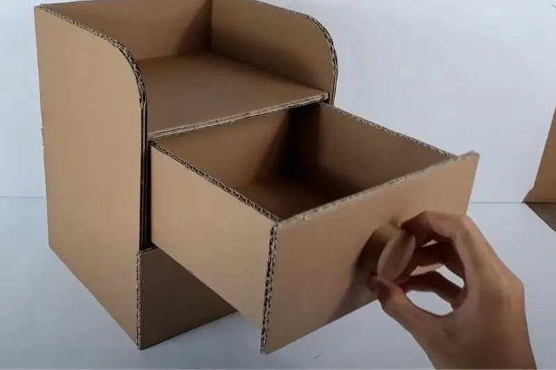 Tủ ngăn kéo carton phong cách tối giản