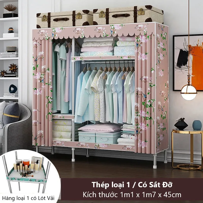 Tủ vải khung thép 2 buồng thiết kế gọn gàng