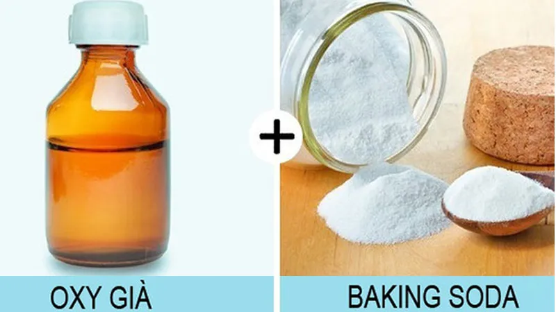 Kết hợp baking soda và oxy già