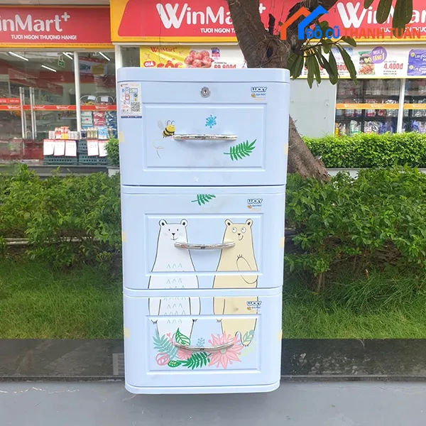 Thanh lý tủ nhựa Lucky 3 tầng quý phúc tồn kho