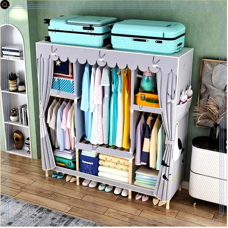 Tủ vải khung gỗ bọc nhựa 3 buồng