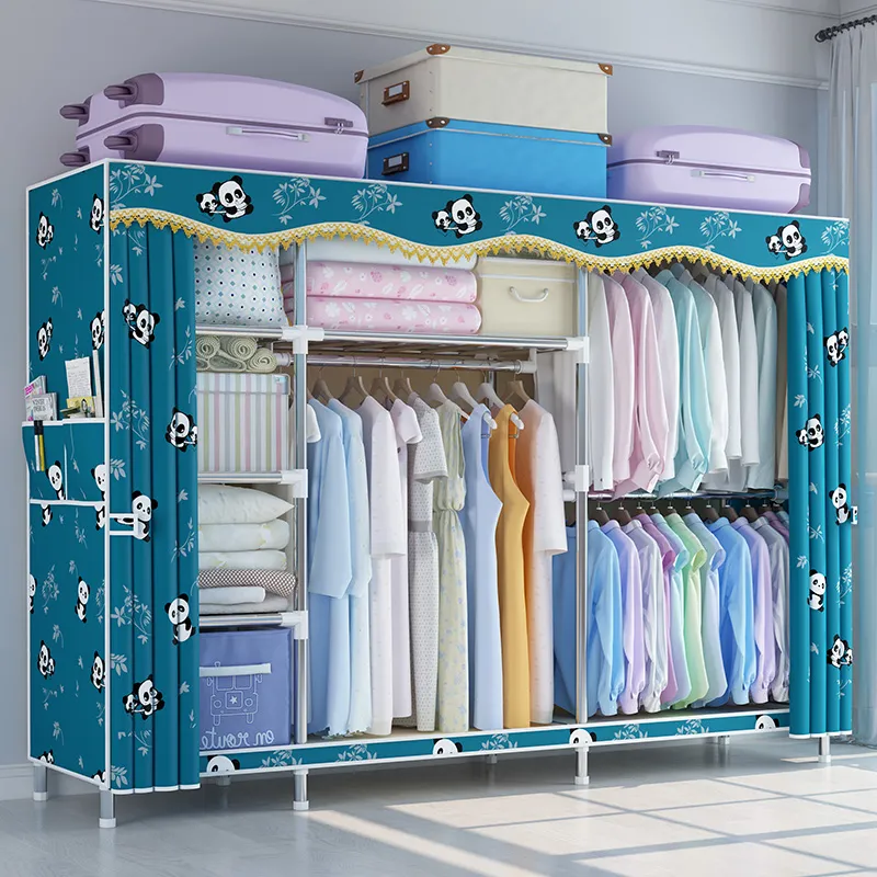 Tủ vải khung sắt 3 buồng với khung thép chắc chắn