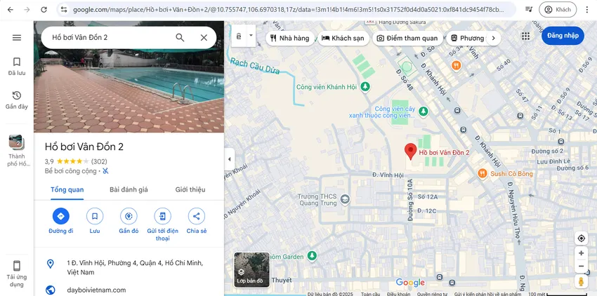 Vị trí của hồ bơi Vân Đồn 2 trên bản đồ