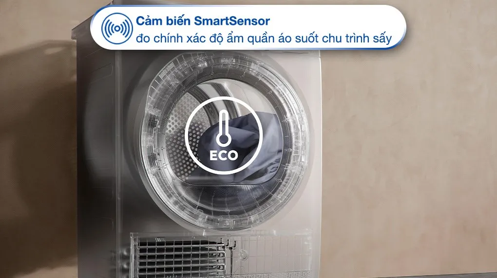 Máy sấy Electrolux UltimateCare EDV904H3WC với cảm biến SmartSensor
