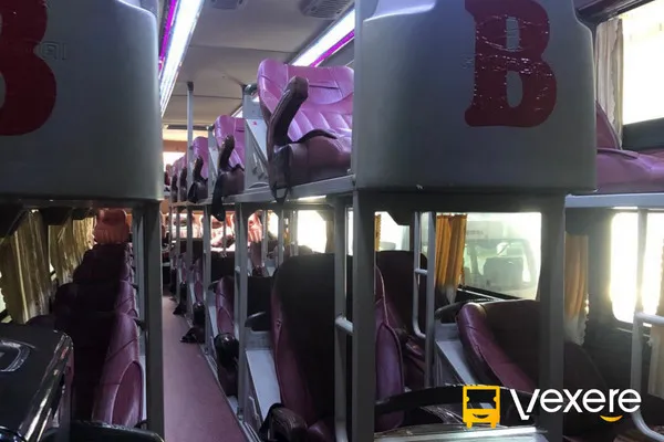 Giao diện đặt vé xe Cao Lâm trên website VeXeRe, hiển thị sơ đồ chỗ ngồi và giá vé